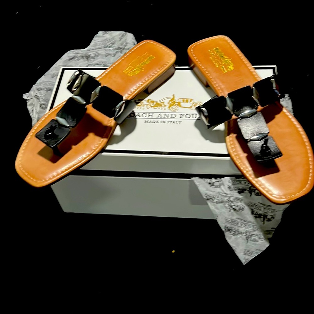 Ladies coach sandals